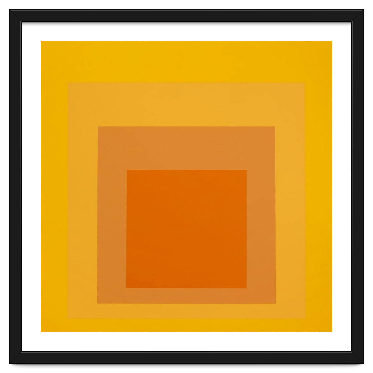 JOSEF ALBERS - HOMAGE TO THE SQUARE YELLOW ORANGE 2. HIGH RESOLUTION