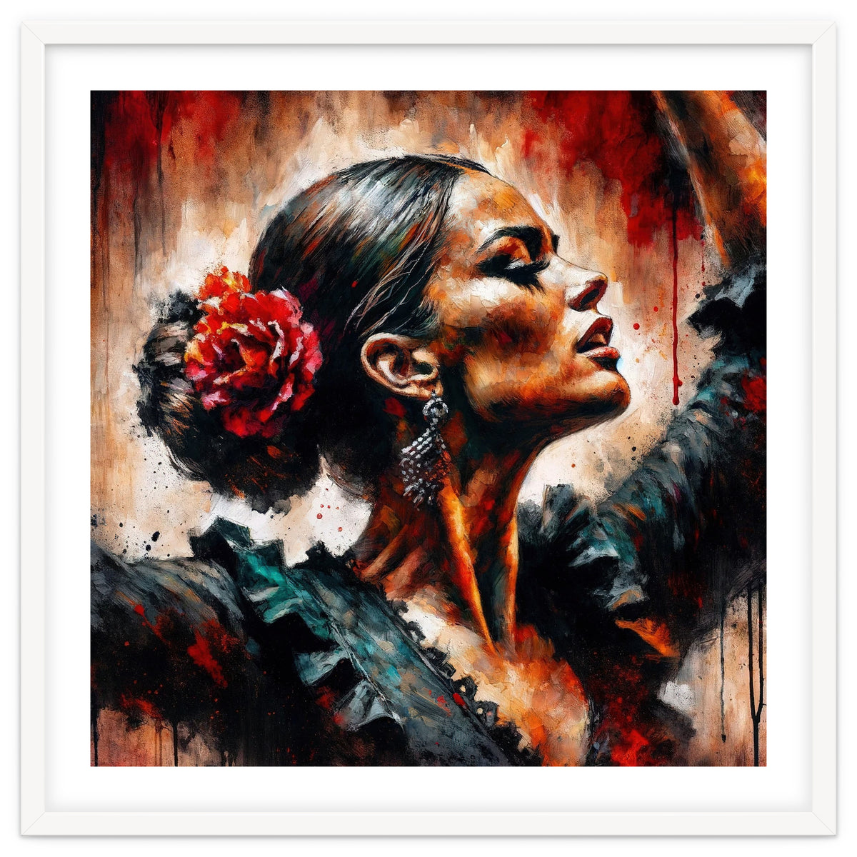 Watercolor Flamenco Dancer #5