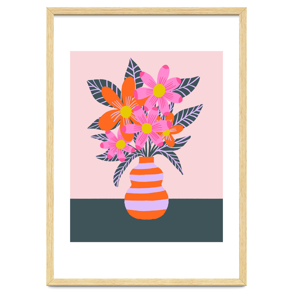 Colorful Flowers In a Vase