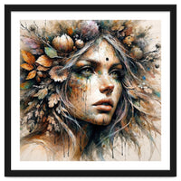 Harvest Crown Druid Woman Portrait