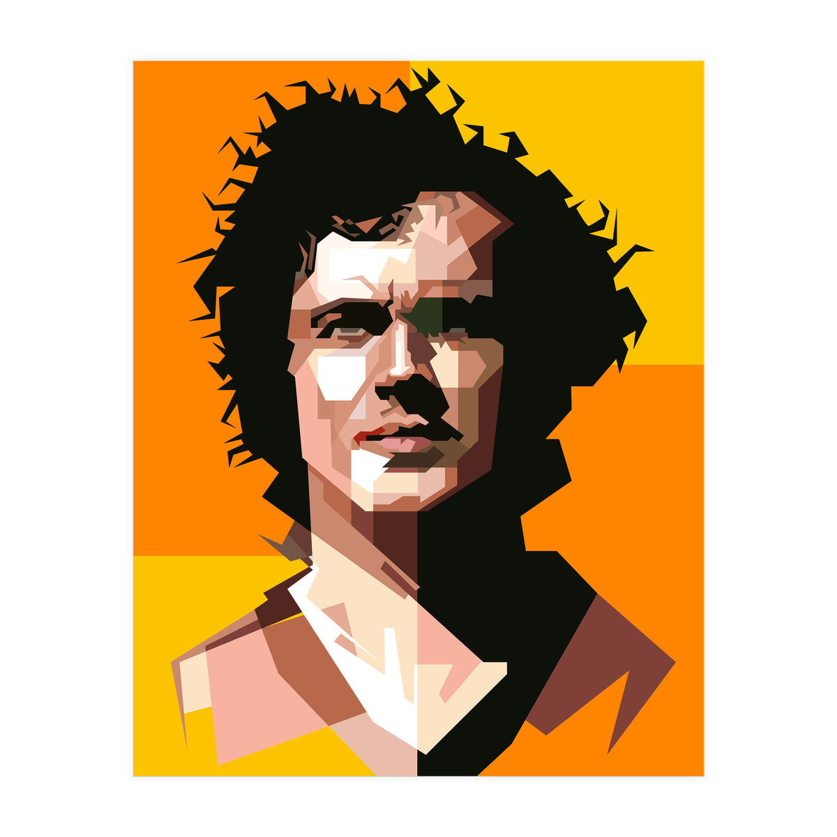 Retro Franz Beckenbauer Football  (Print Only)