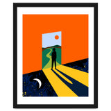 The Path Ahead, Abstract Concept Positivity Growth Mindset People, Eclectic Inspire Bohemian Contemporary Modern Pop Art thumbnail