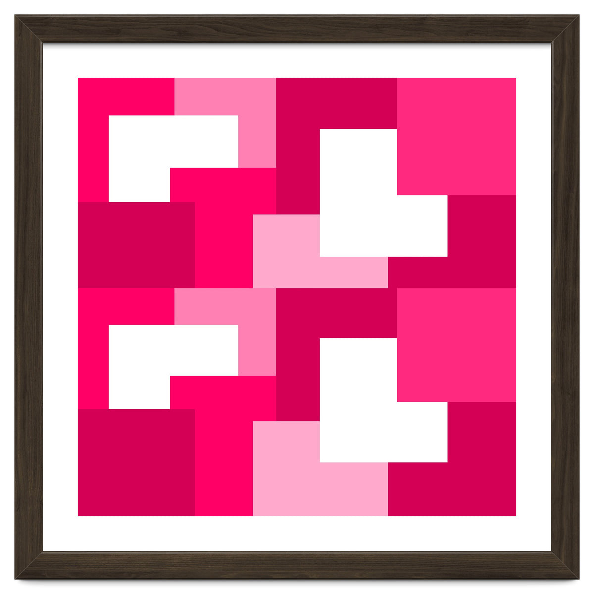 Pink Abstract Square Tiles