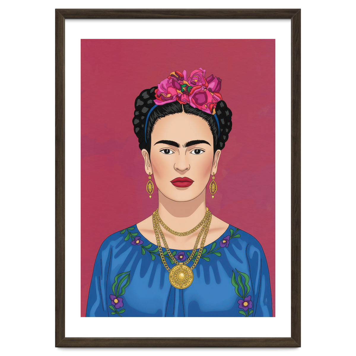 Frida Kahlo Portrait Illustration