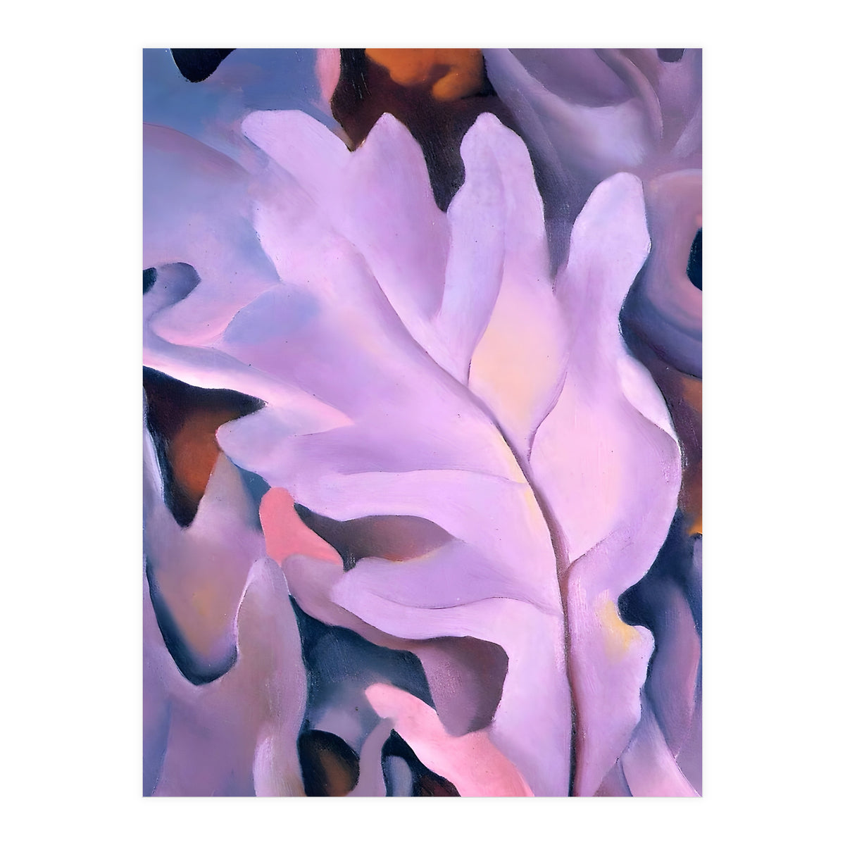 Georgia O’Keeffe – Purple Leaves (1922) | Elegant Botanical Modernist Composition in Rich Violet Tones (Print Only)