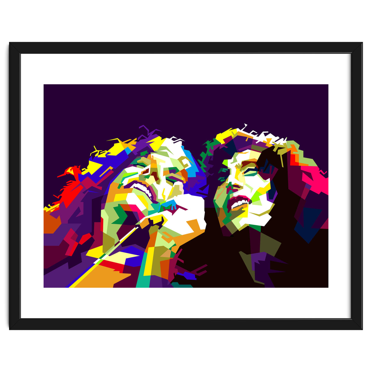 Robert Plant And Jimmy Page Pop Art WPAP