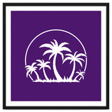 Palm Trees And Sunset in White thumbnail