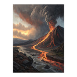 Dramatic Volcanic Eruption Landscape Art (Print Only) thumbnail