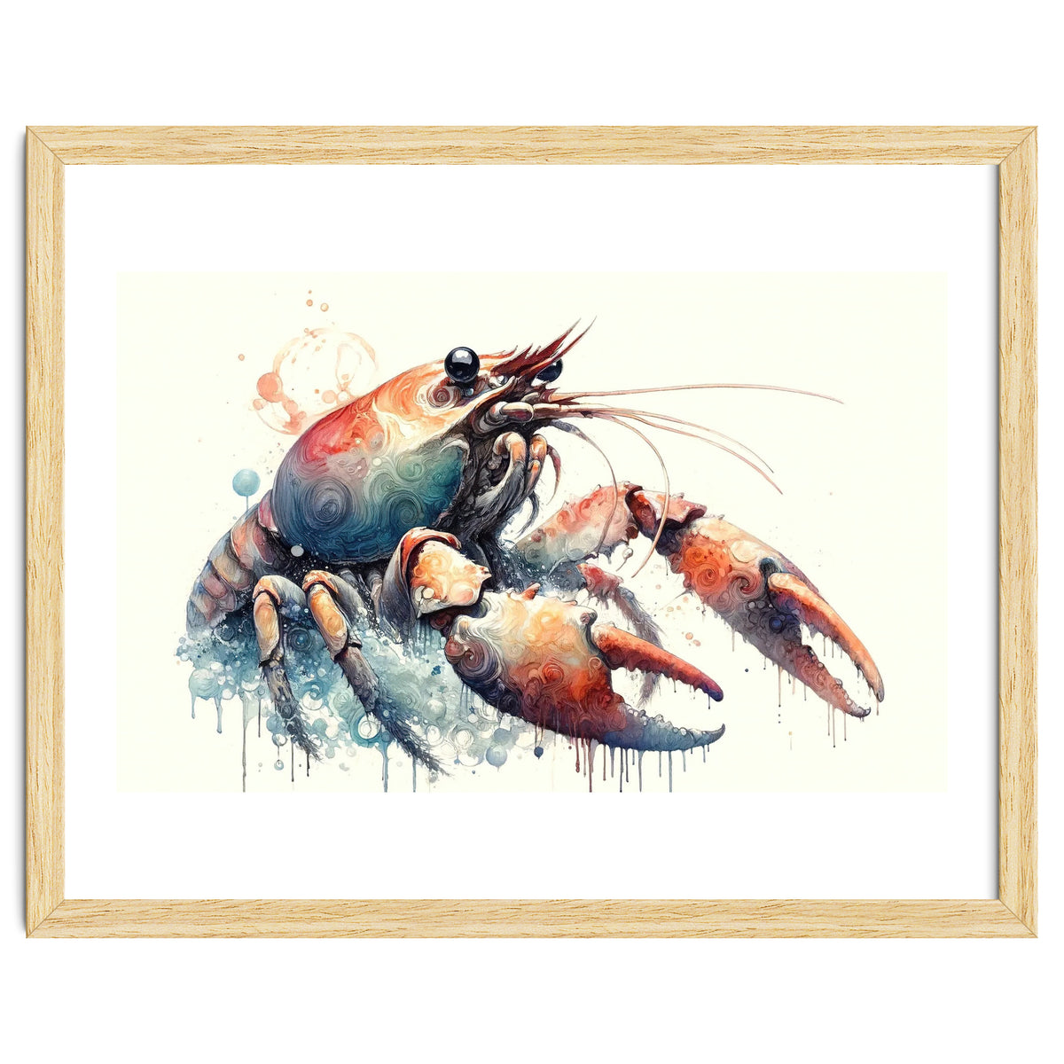 Colorful Lobster Watercolor