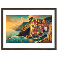 Vintage Cinque Terre Poster, Italy