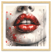 Watercolor Woman Lips #2