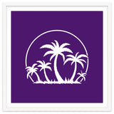 Palm Trees And Sunset in White thumbnail