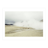 Tourists hidden in the hot spring steam -  Iceland  (Print Only)