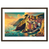 Vintage Cinque Terre Poster, Italy thumbnail