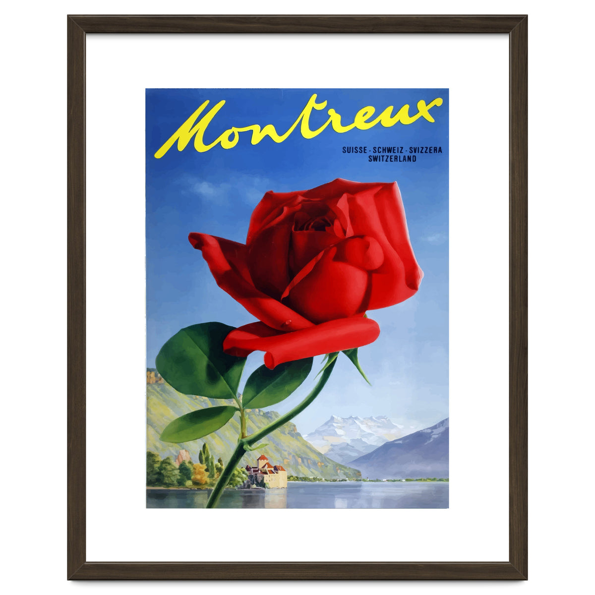 Red Rose on Montreux, Switzerland