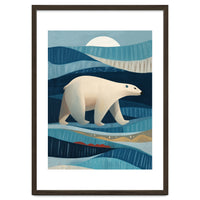 Polar Bear In The Blue Arctic