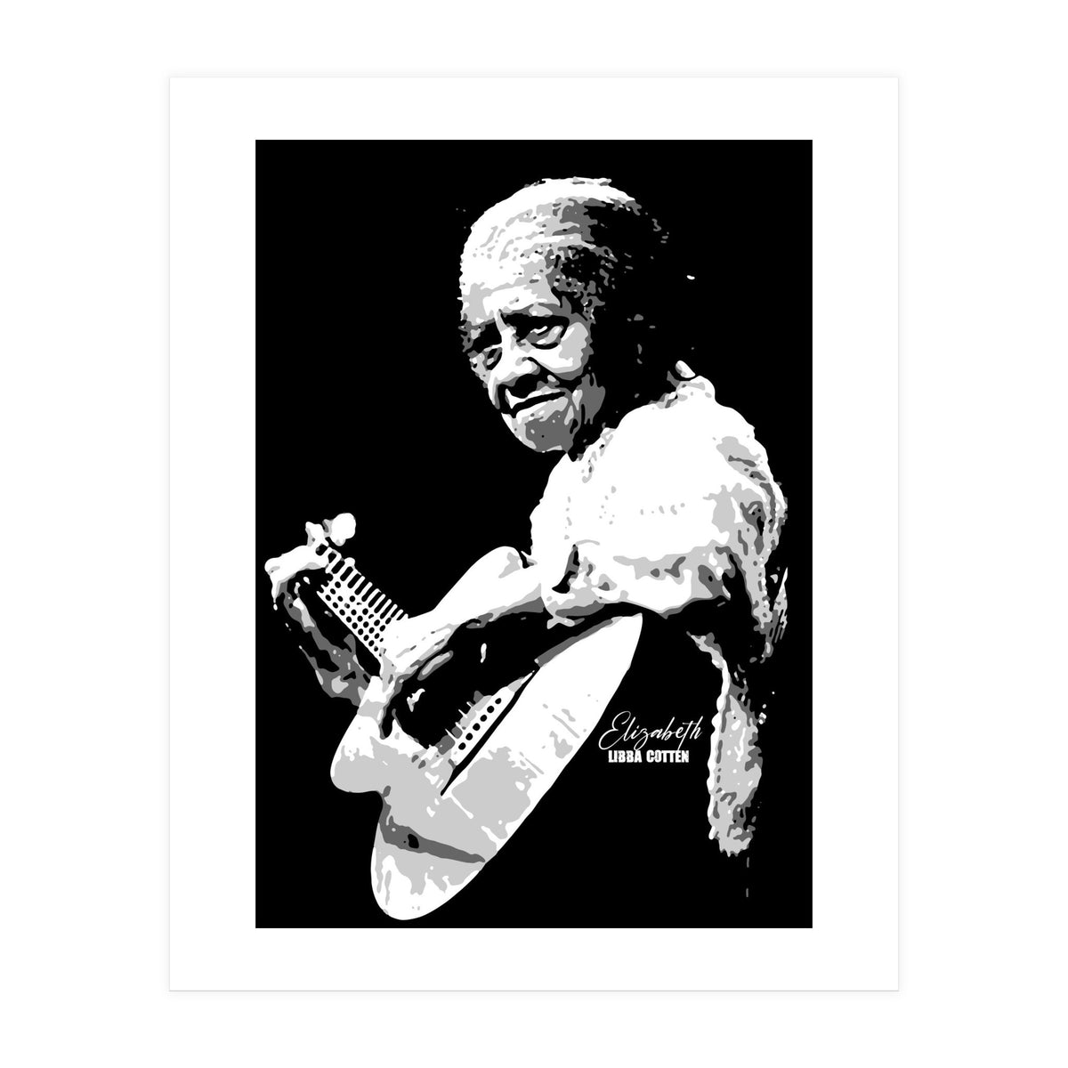 Elizabeth Cotten Folk and Blues Musician Legend (Print Only)