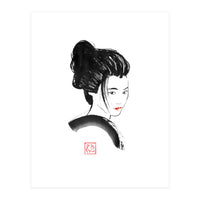 Geisha Face Red Lips (Print Only)