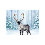 Reindeer with Christmas Lights, Deer Magical Winter Art  (Print Only) thumbnail