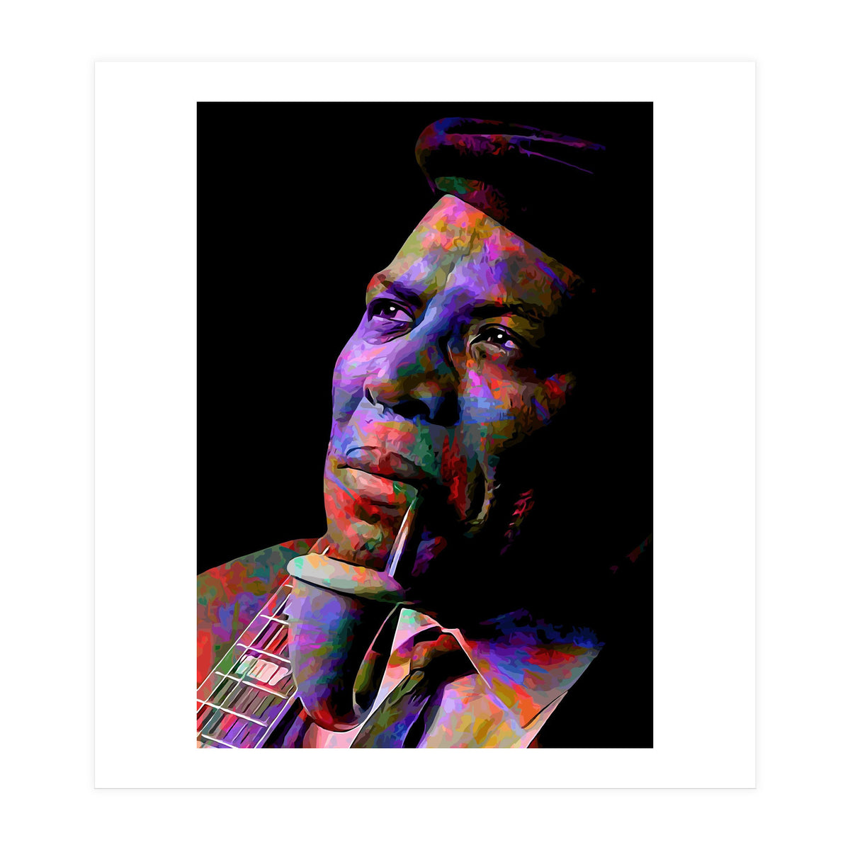 Howlin Wolf American Blues Musician Legend Colorful (Print Only)