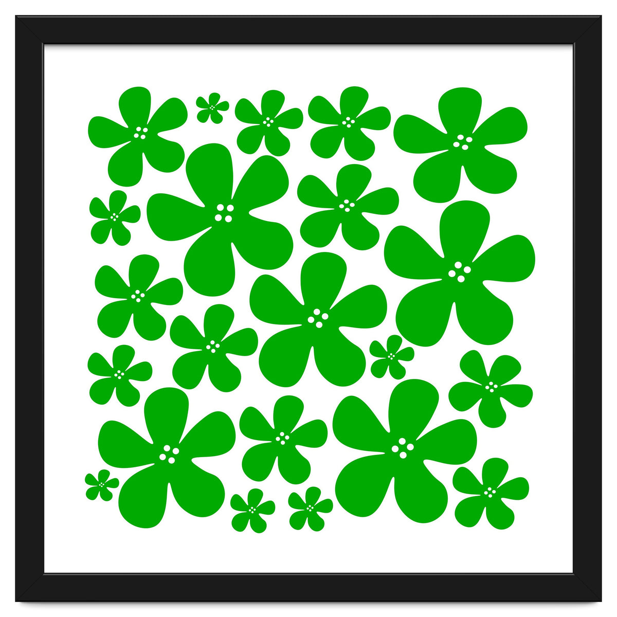 Green Flowers Pattern