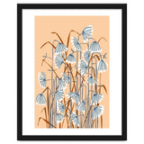 Linocut Flower Meadow Peach Fuzz thumbnail