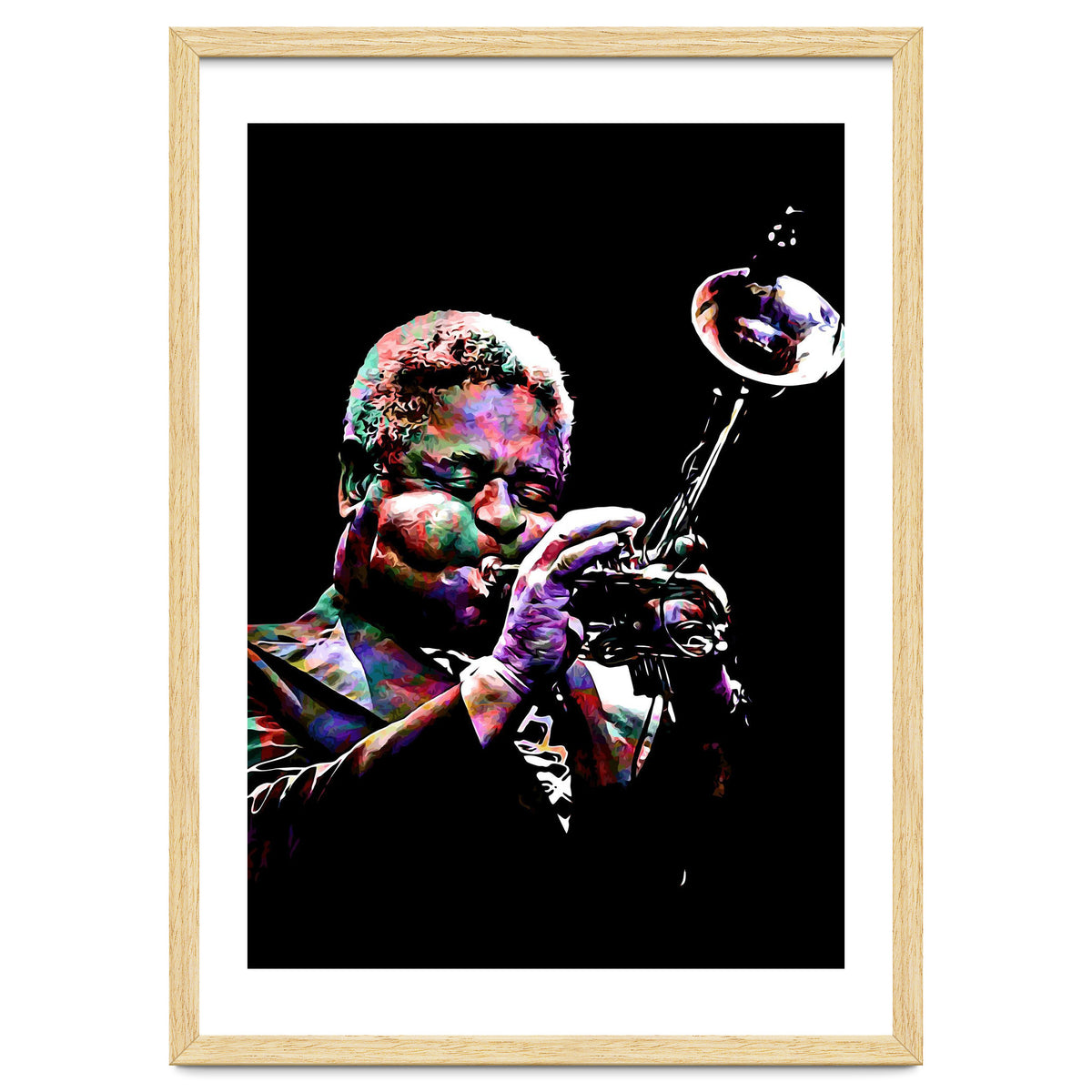 Dizzy Gillespie American Jazz Trumpeter Legend Colorful