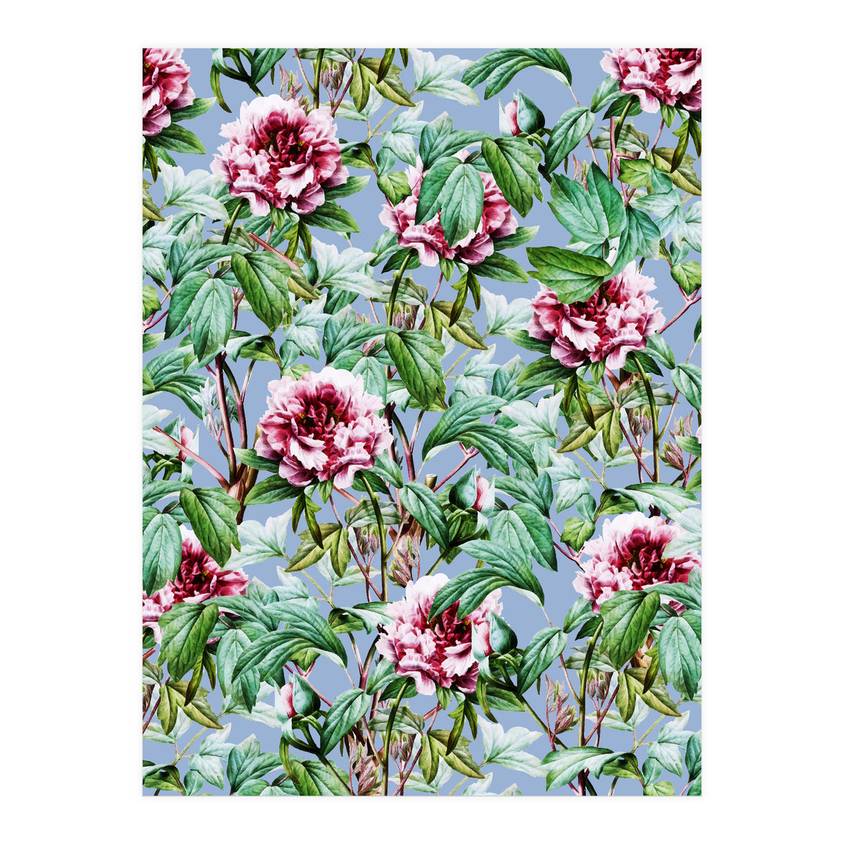 Frosty Florals #society6 #decor #buyart (Print Only)