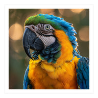 Blue And Gold Macaw Portrait Close Up (Print Only)
