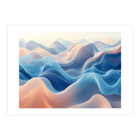 Ethereal Fluid Waves Abstract Art (Print Only)