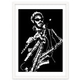 Rahsaan Roland Kirk American Jazz Multi-Instrumentalist in Grayscale thumbnail
