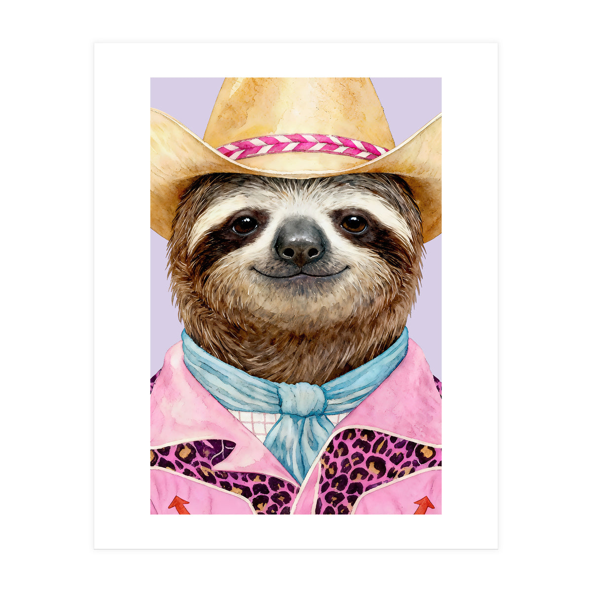 Sloth Wild Cowboy fashion (Print Only)