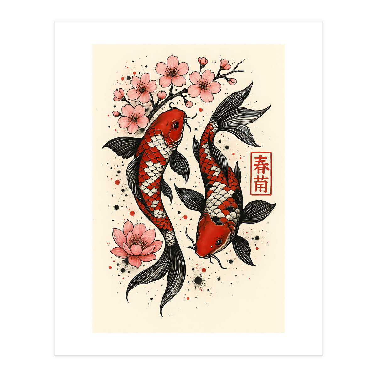 Koi fish Japanese (Print Only)