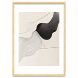 Abstract Black And White Organic Flowing Lines Art thumbnail