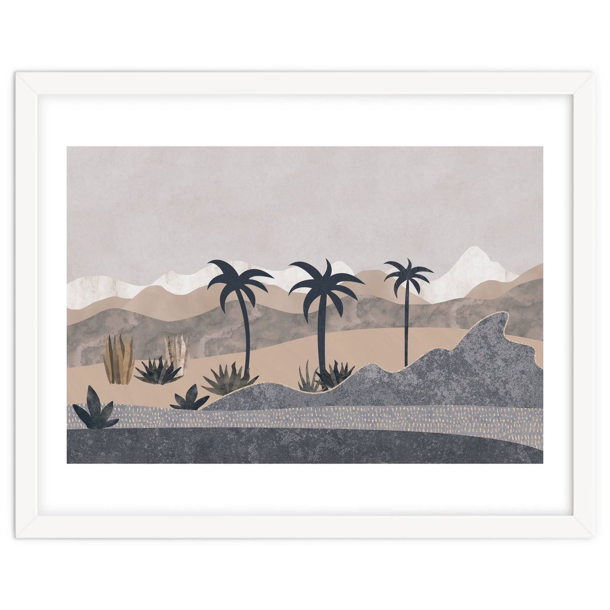 Abstract Landscape Palm Oasis