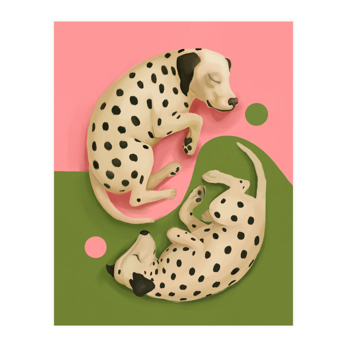 Yin And Yang Dalmatians (Print Only)