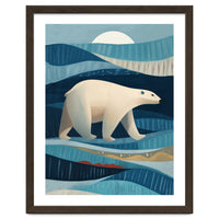 Polar Bear In The Blue Arctic