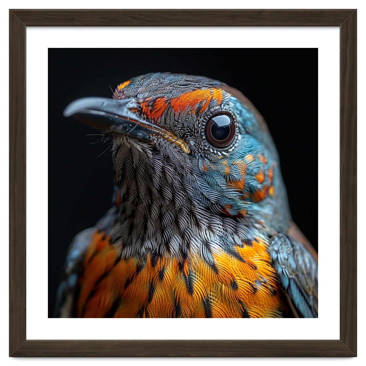 Close Up Of A Colorful Exotic Bird Head