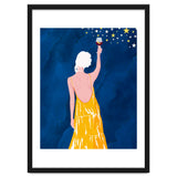 Pour Me Some Magic, Moon Stars Night Sky, Bohemian Woman Positivity Hope Miracle, Wine Holidays New Years Eclectic Gifts thumbnail