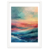 Ethereal Abstract Mountain Mist Painting thumbnail