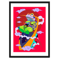 Knight Frog Pop Art Illustration