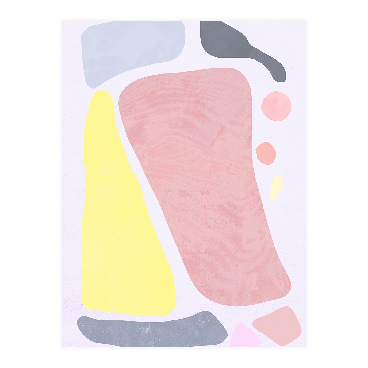 Organic Rustic Abstract Shapes Pastel II (Print Only)