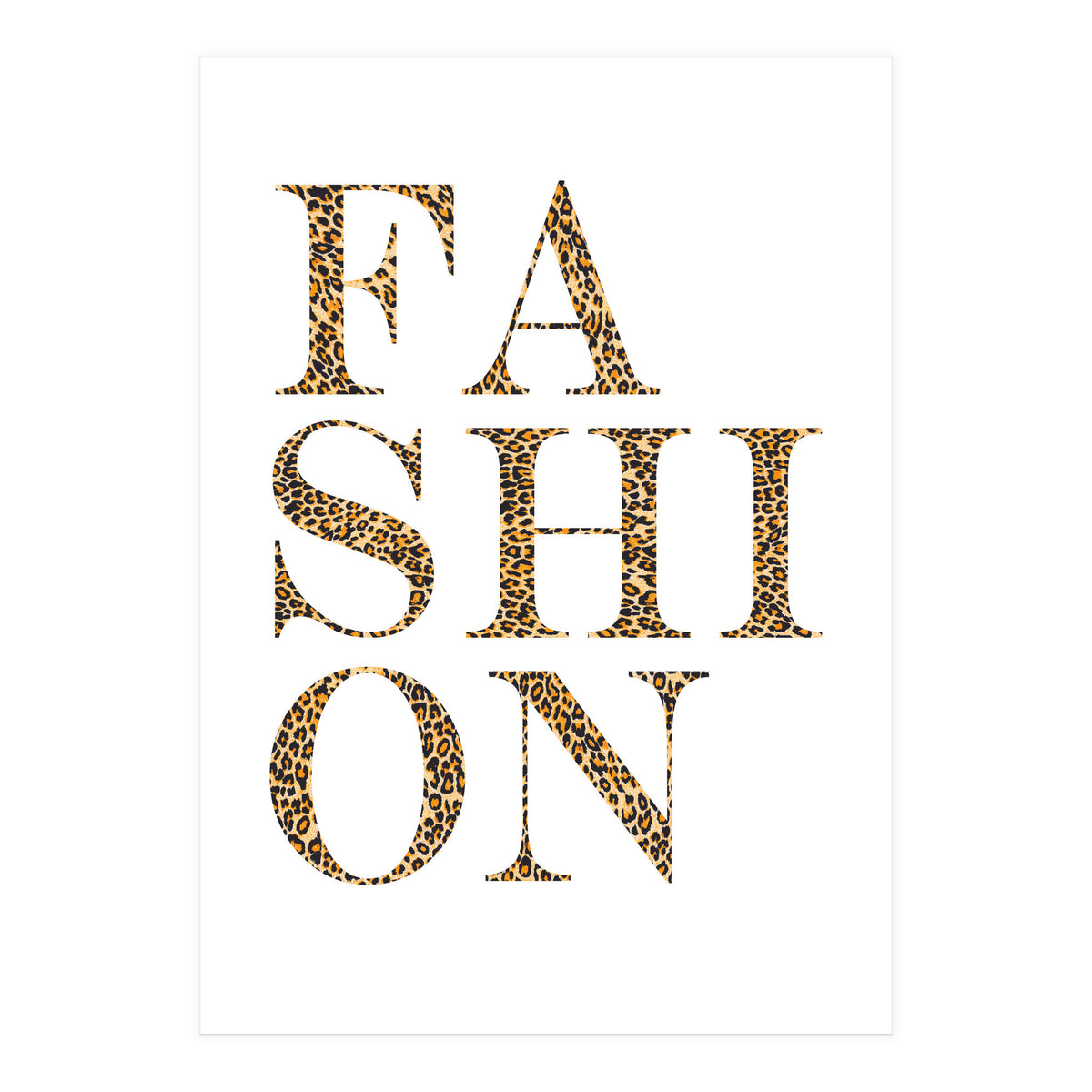 Fashion, Leopard Print Letters, Modern Chic decor (Print Only)