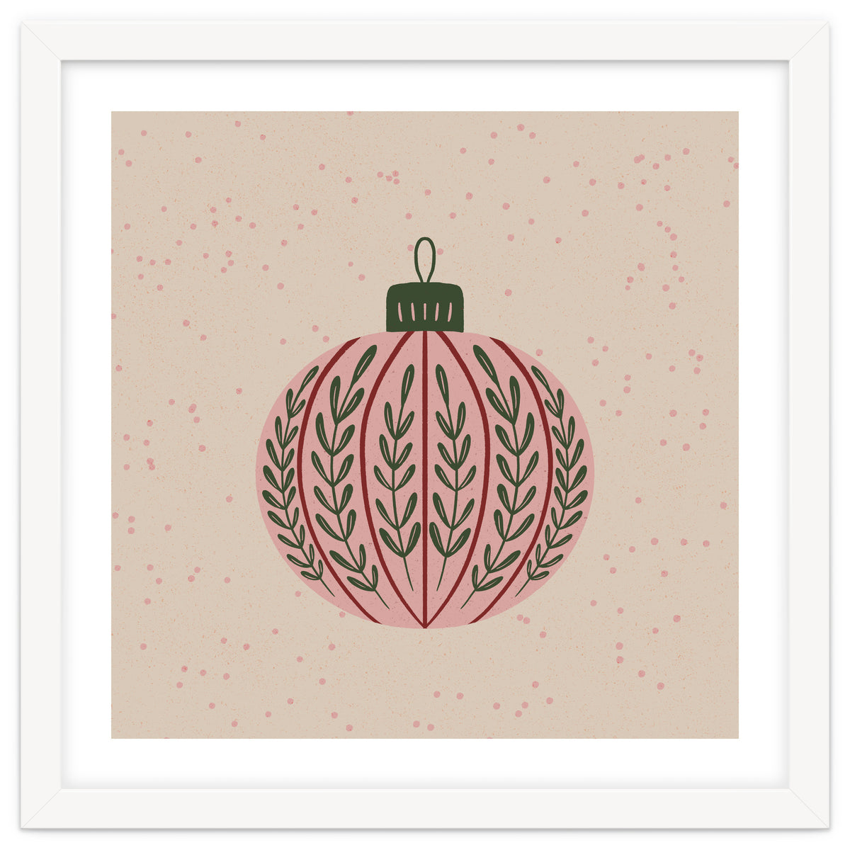 Christmas globe with branches