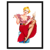 Pinup Blonde Posing With Ice Cream thumbnail