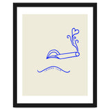 Smoked Love, Line Art Drawing Sketch, Minimalism Doodle Woman Cigarette Cigar Smoke, Eclectic Bohemian Framed thumbnail