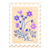 The Cambridgeshire Pasqueflower Postage Stamp (Print Only) thumbnail