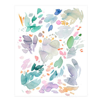 Abstract Watercolor Summer Flowers II (Print Only)