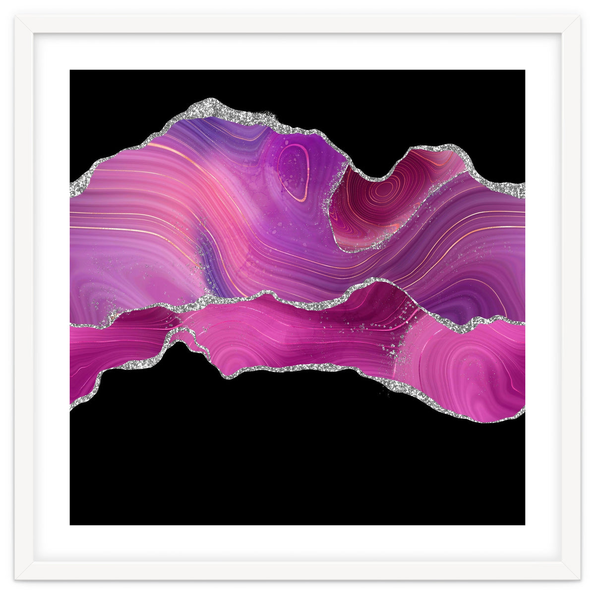 Magenta & Silver Agate Texture 04