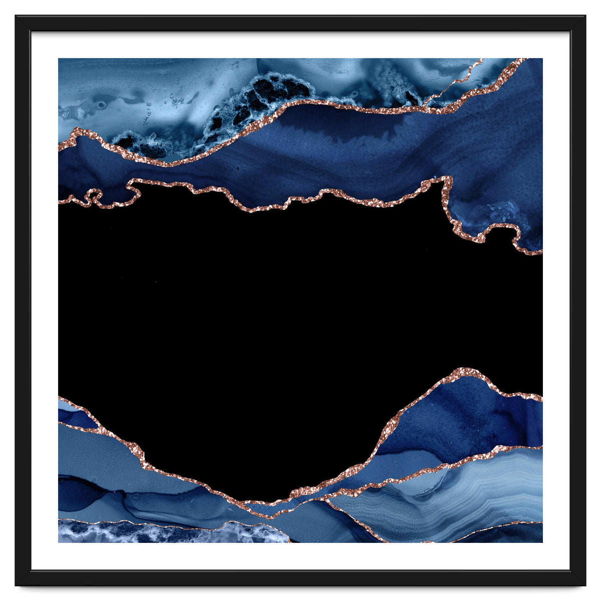 Navy & Rose Gold Agate Texture 18